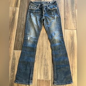 Miss Me Distressed Blue Boot Cut Jeans
